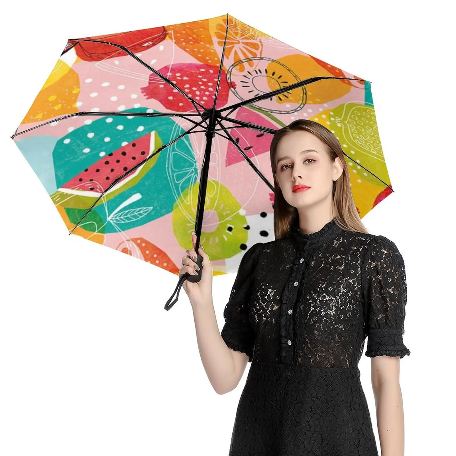 

Automatic Umbrella Rain Sun Rain Anti Uv Windproof Beach Umbrella Girl Parasol Folding Parasol Umbrellas Rain Women Portable60