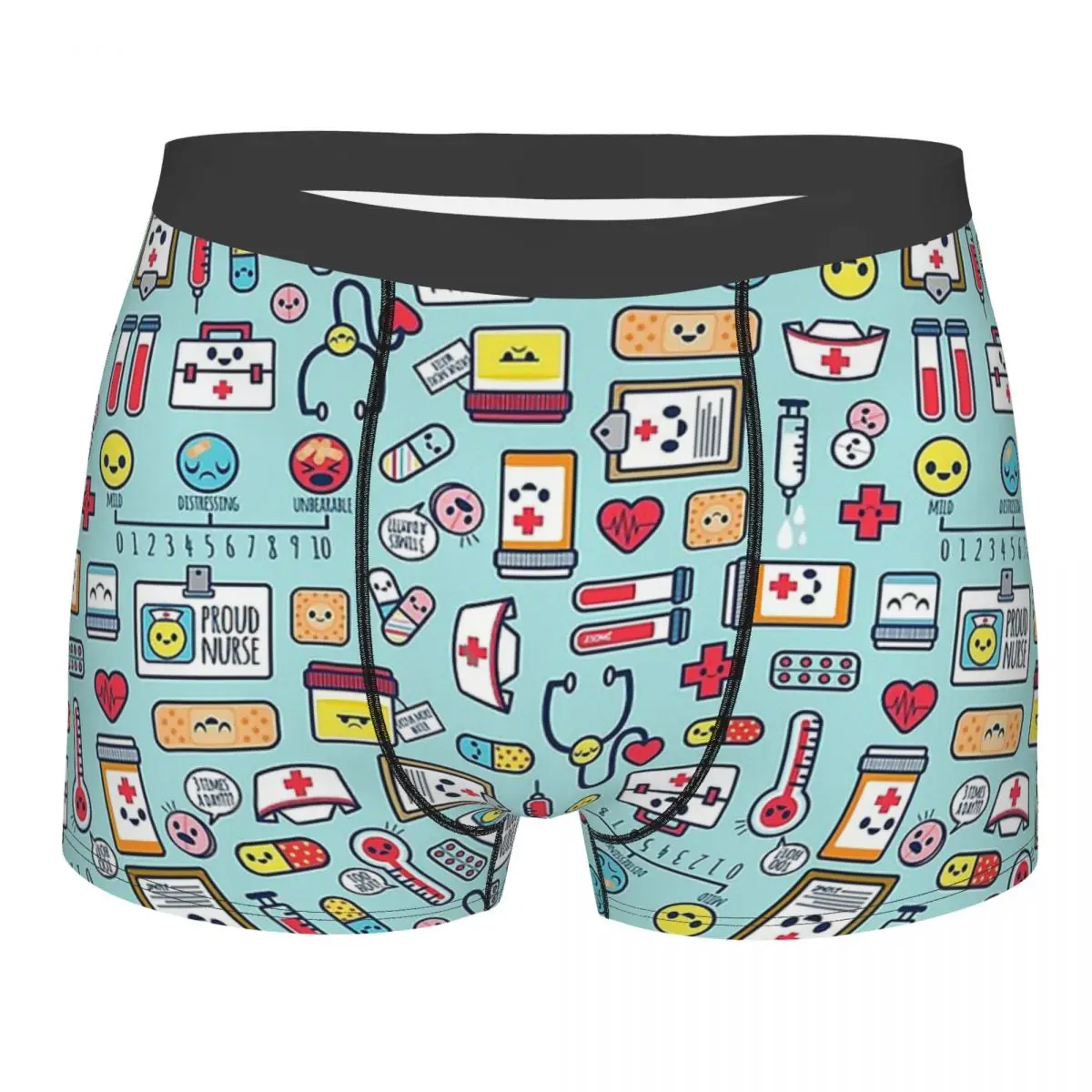 

Doctor Medical Nurse Hospital Proud Surface Design Blue Underpants Breathbale Panties Men's Underwear Sexy Shorts Boxer Briefs