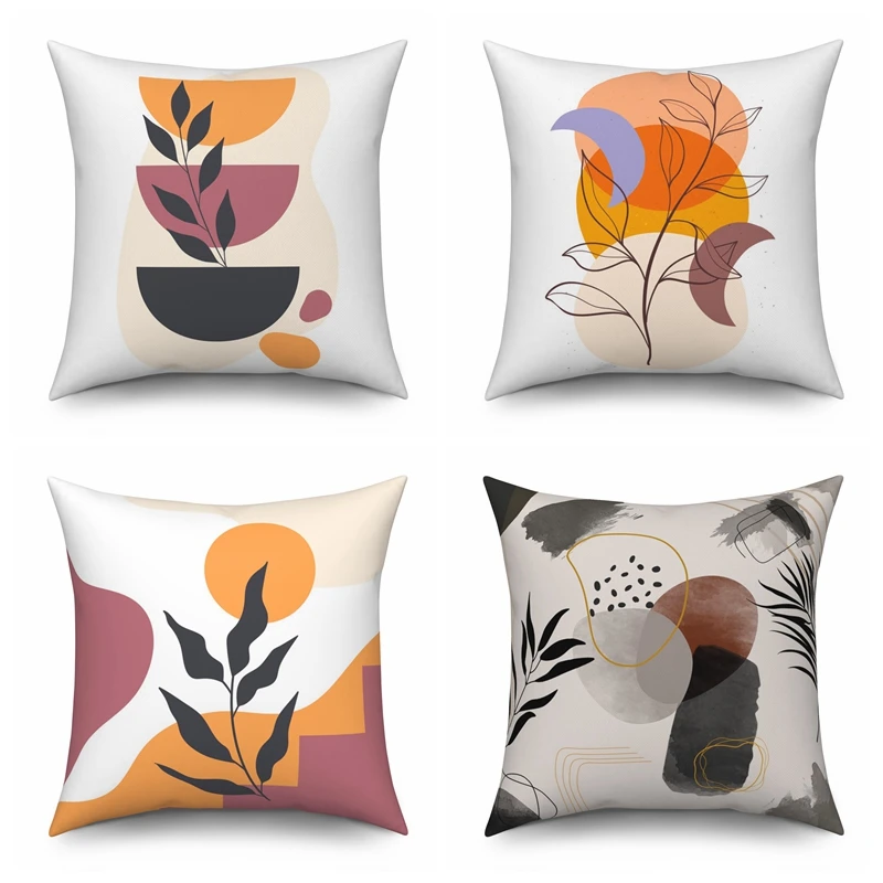 

Nordic Abstract Leaves Silhouettes Cushion Cover for Sofa Decor Creative Pillow Case Modern Decorative Throw Pillowcases 45x45cm