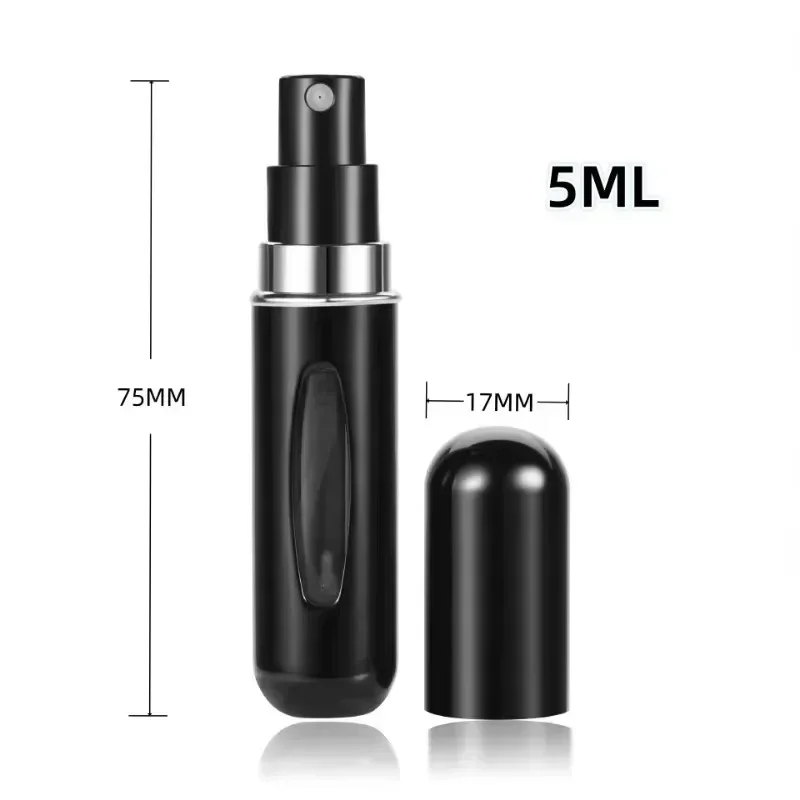 Portable Refillable Perfume Bottle Set - 5ml Travel Spray Containers (5pcs)