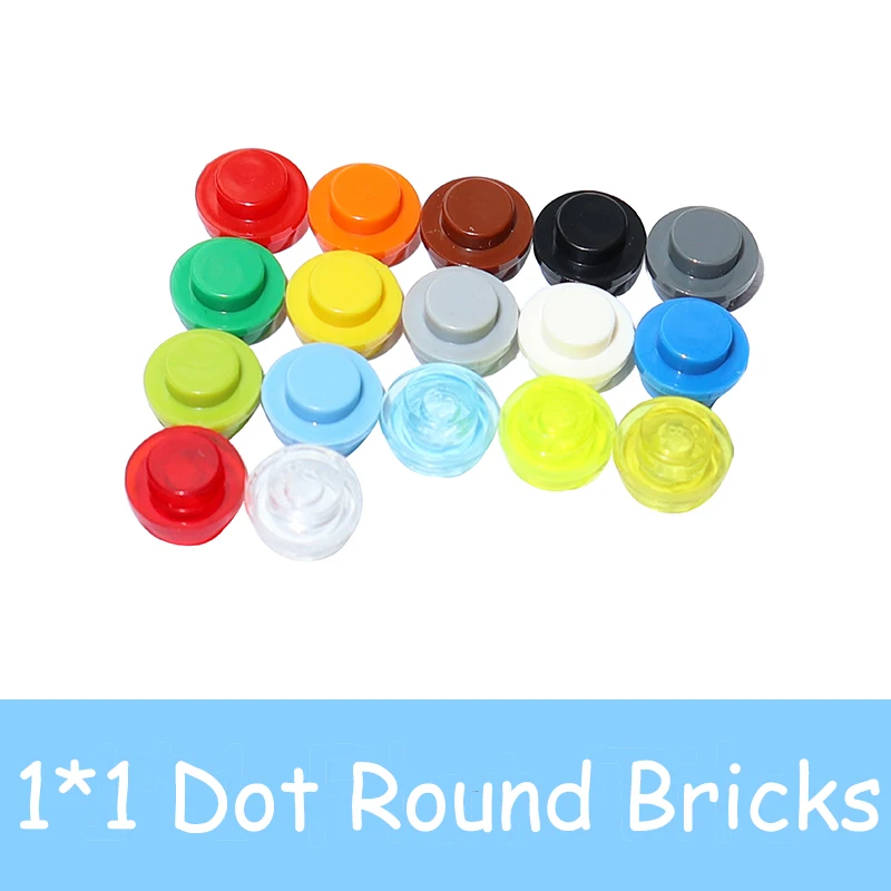 

250PCS MOC Assemble Particles 4073 6141 Plate Round 1x1 Dot DIY Building Blocks 1*1 Figures Lamp Bricks Educational Toy for Kids