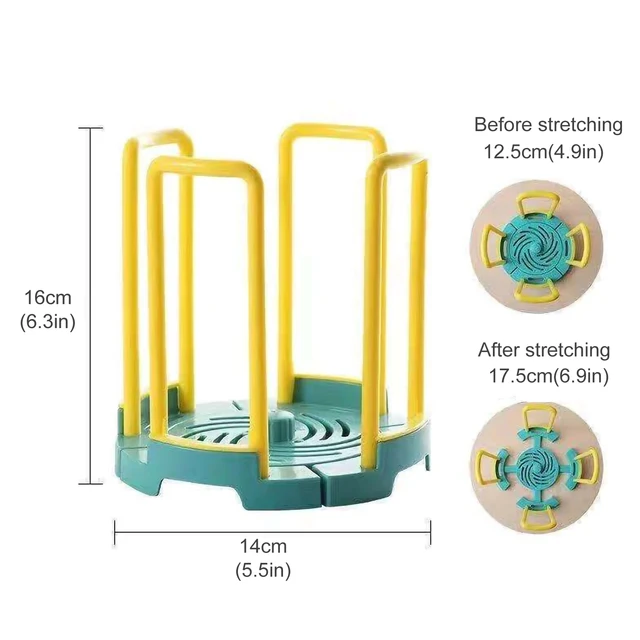 혁신적인 확장 가능한 디자인으로 접시를 정돈하고 카운터 공간을 절약하는 그릇 거치대