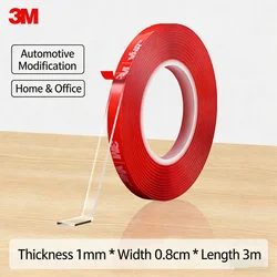 Super Strong Transparent Double - Sided Adhesive Tape - High Viscosity, Waterproof, Traceless - 1mm (Width 8mm)