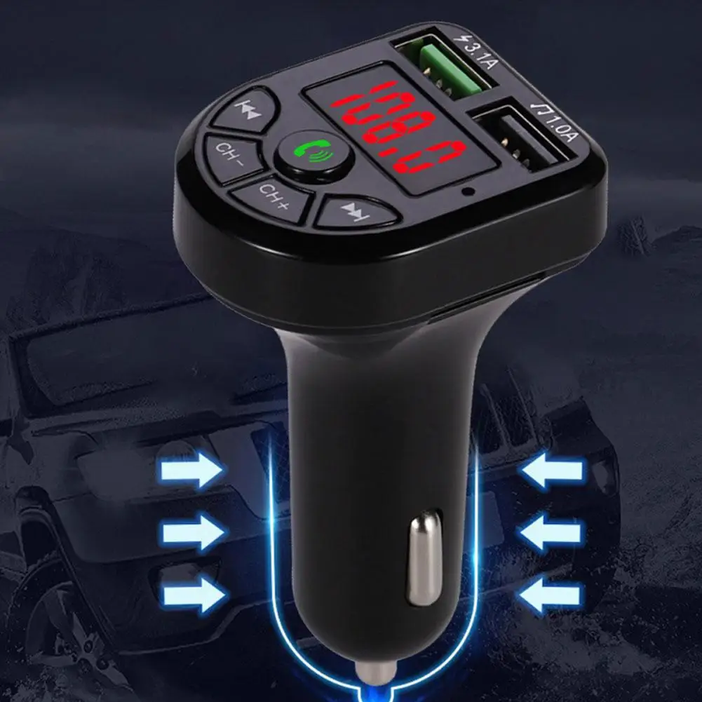 samsung car phone charger 4.1A Dual USB Car Charger For Mobile Phone Bluetooth-compatible FM Transmitter Car Kit Handsfree MP3 Player Auto Phone Charger dual car charger