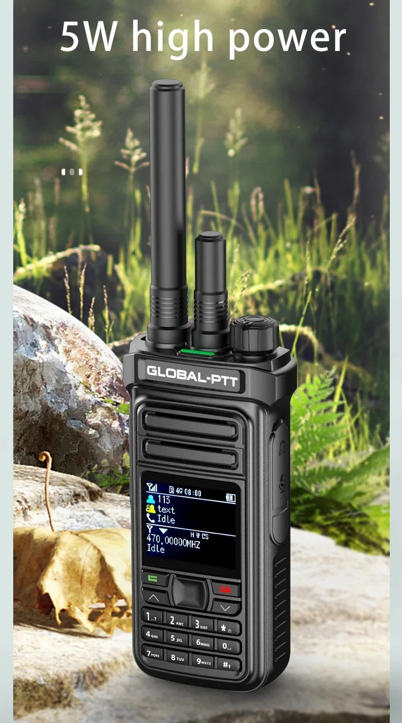 Global-PTT G2 Walkie Talkie POC+UHF Radio Phone 4G Long Distance Range Communication Ham Station Mobile Portable Two-way Radios