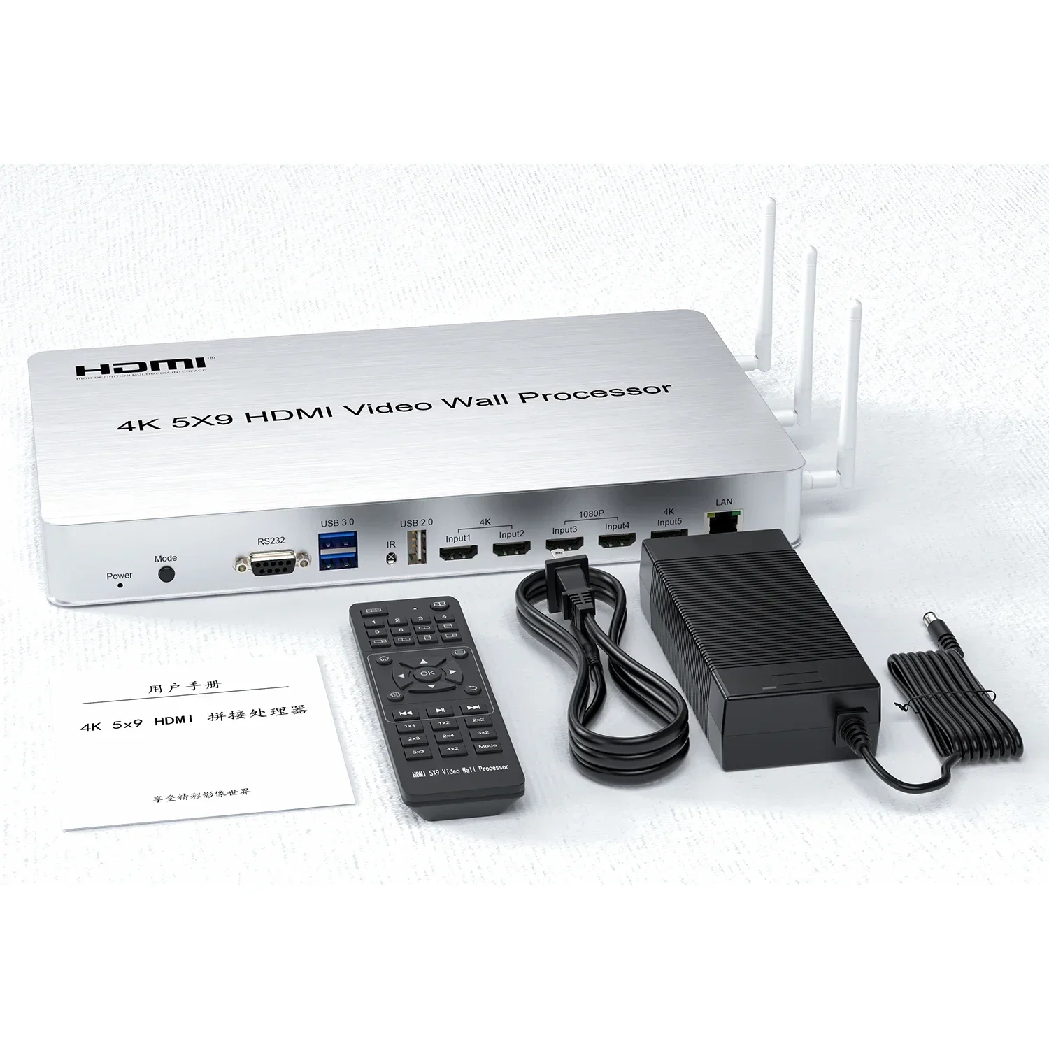 무료 회전 줌 인 아웃 이동 5x9 HDMI 비디오 월 컨트롤러 4k 가로 세로 세로 화면 접합 프로세서 TV 스플라이서