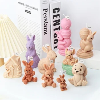 3D Bunny Candle Mold 1