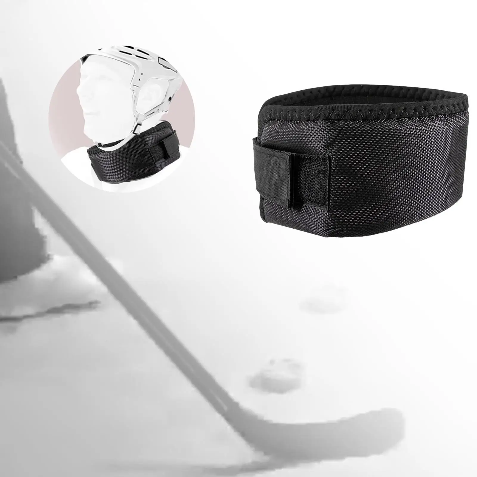 Hockey Neck Guard Neck Throats Guard Protector, Cut Resistant, with Adjustable Tape Goalie Protective Gear Collar Protection