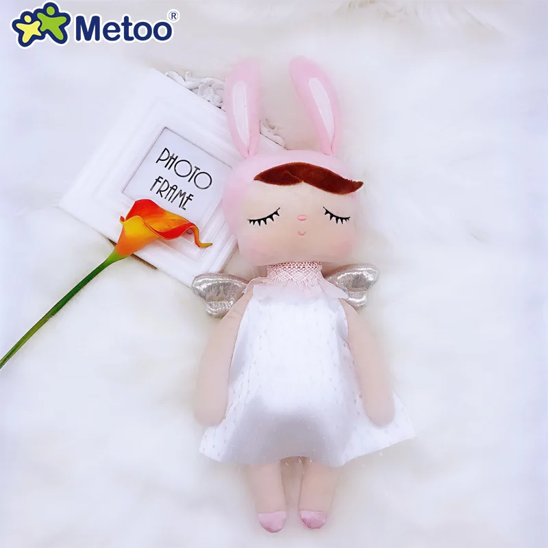 34CM Metoo Angela Angel Series Stuffed Dolls Swan Crown Plushies Soft Cute Rabbit Plush Toy Baby Girl Soothing Toy