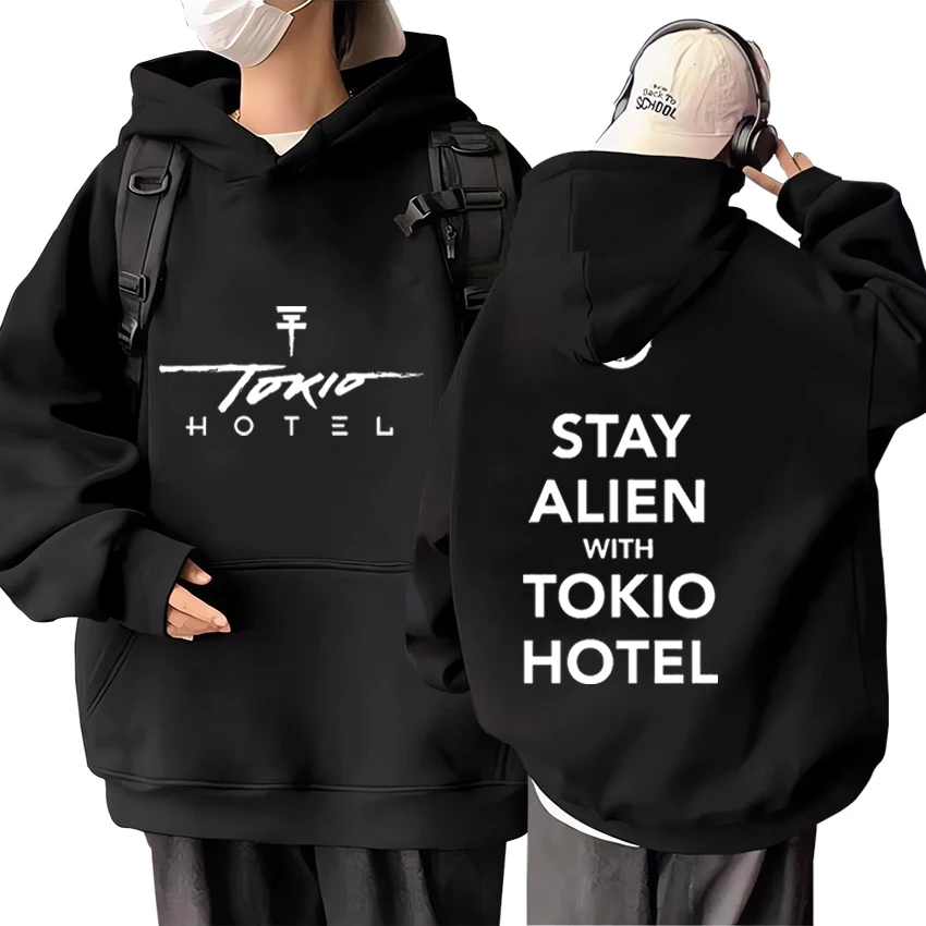 

Hot Rock Band Tokio Hotel Print Hoodie Men Women ' s hip hop streetwear Fleece Long sleeve hoodies oversized Unisex Sportswear
