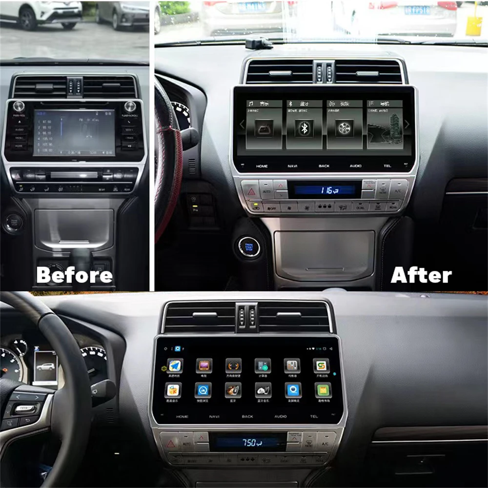 

12,3 "Android 13 Carplay для Toyota Land Cruiser Prado 150 2018 - 2020 головное устройство автомобильный DVD-плеер GPS Bluetooth Wi-Fi радио 2 Din