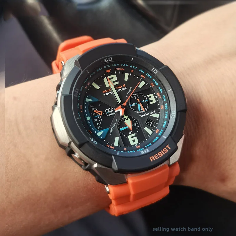 黒オレンジシリコーンの腕時計カシオG-SHOCK 5121 GW-3500B GW