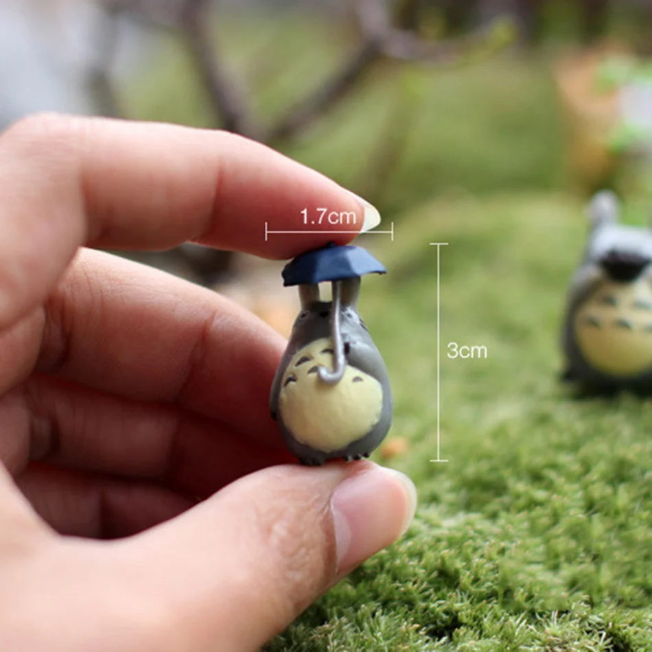 Anime Totoro Mini Statue Figures - Cute Room Ornaments and Collectibles (1-12pcs Set)