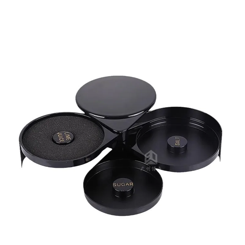 Salt Dipper Three-layer Plastic Salt Rim Box Sugar Rim Box Juice Cocktail Seasoning Bartending Tools Sugar Rimmed