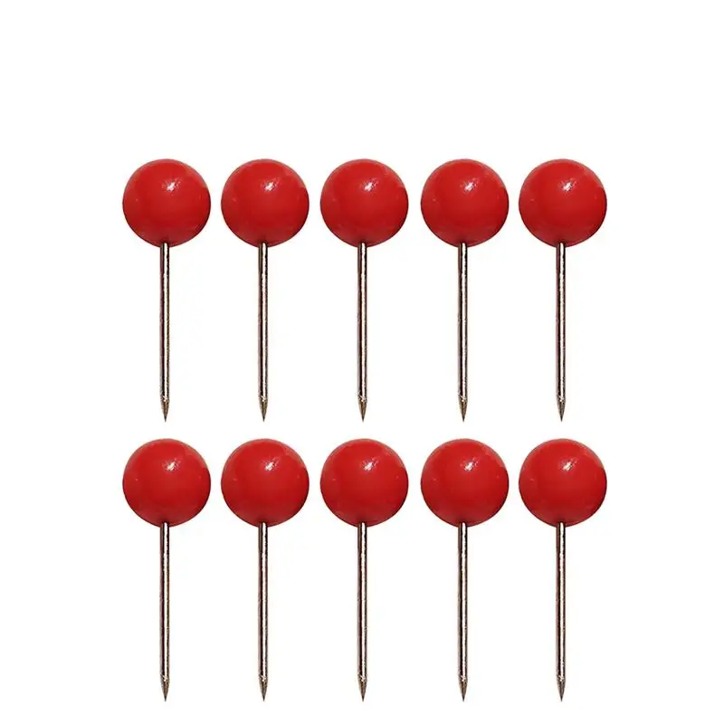 Push Round Ball Head Map Corsage Stainless Point for Office Home Crafts DIY Marking 100Pcs push pins