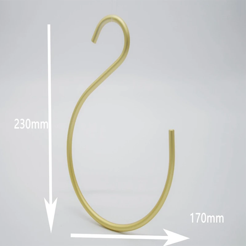 A24F-3 S-Shape Hooks Bedroom Multifunctional Aluminium Alloy S Hanger Hooks Scarf Tie Hook Hanging Wardrobe Storage Organizer