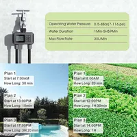 Garden Watering System 3 Separate Timing Programs Water Timer 2 Outlet Garden Irrigation System Controller 2