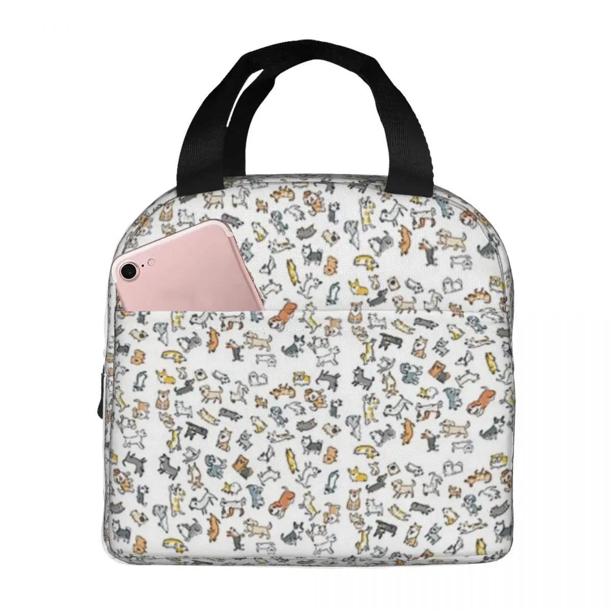 

Poodle Animal Dog Lover Insulated Lunch Bags Portable Picnic Bags Thermal Cooler Lunch Box Lunch Tote for Woman Work Children