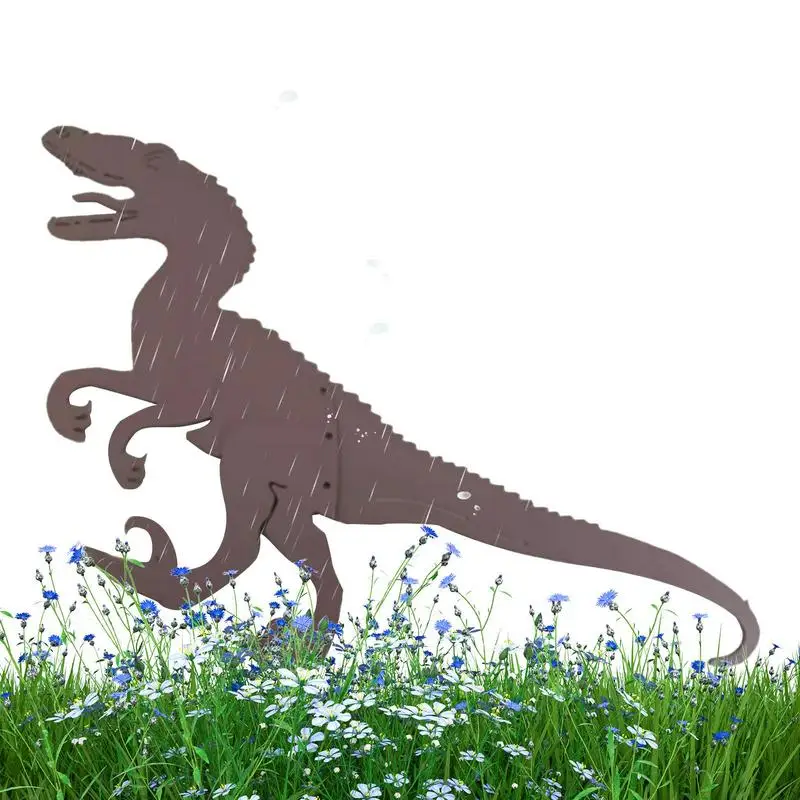 

Metal Dinosaur Garden Decor Dino Silhouette Metal Dinosaur Art Waterproof Metal Garden Statues Reusable Animal Silhouette