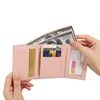 Women's Wallets Fashion Rainbow Credit Card Holder Purses with Coin Pocket for Women Portable Short PU Leather Cute Wallet 6