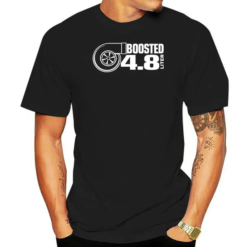 

2023 Hot Sale 100% cotton BOOSTED 4.8 BLACK T SHIRT turbo lsx ls1 ls swap truck engine motor nitrous gm Tee Shirt