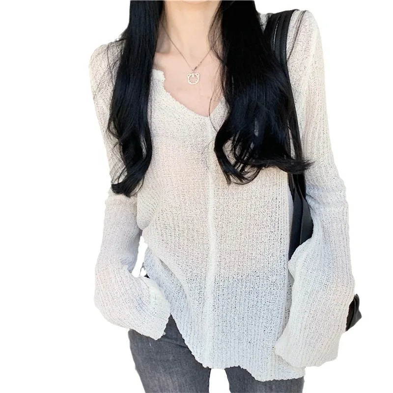 Women Knitted Sweater Tops Beachwear
