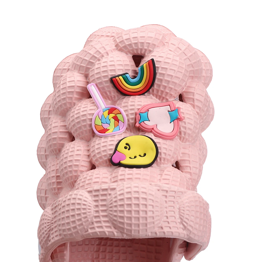 Summer kid Sandals Bubble Ball Slippers Anti-Slip Thick Soft Platform Slide Sandals for Girl Boy DIY Outdoor Fashion Beach Shoes 4