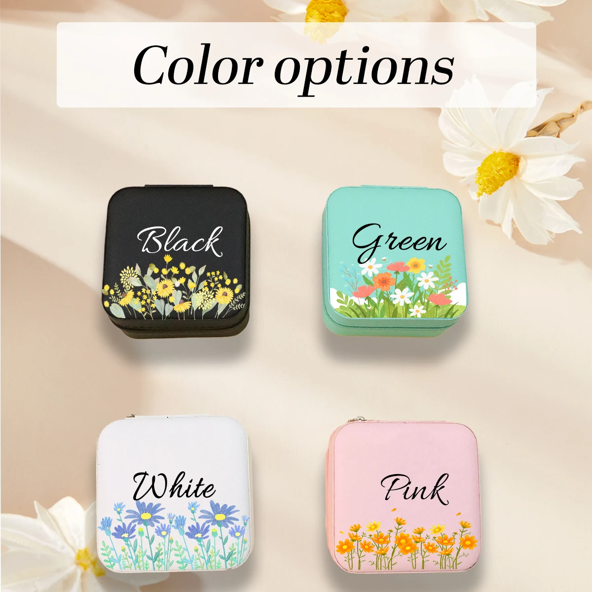Customized Women's Travel Jewelry Box - Personalized Name Keepsake Gift