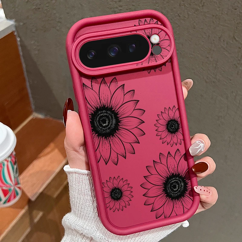 White Little Flower TPU Shockproof Silicone Phone Case Cover