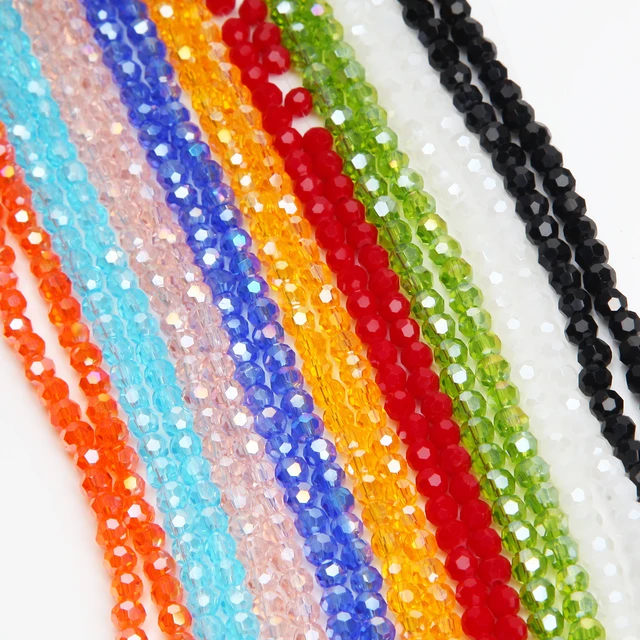 Plastic Beads Bulk Beads for Jewelry Making 4mm Metallic Plastic