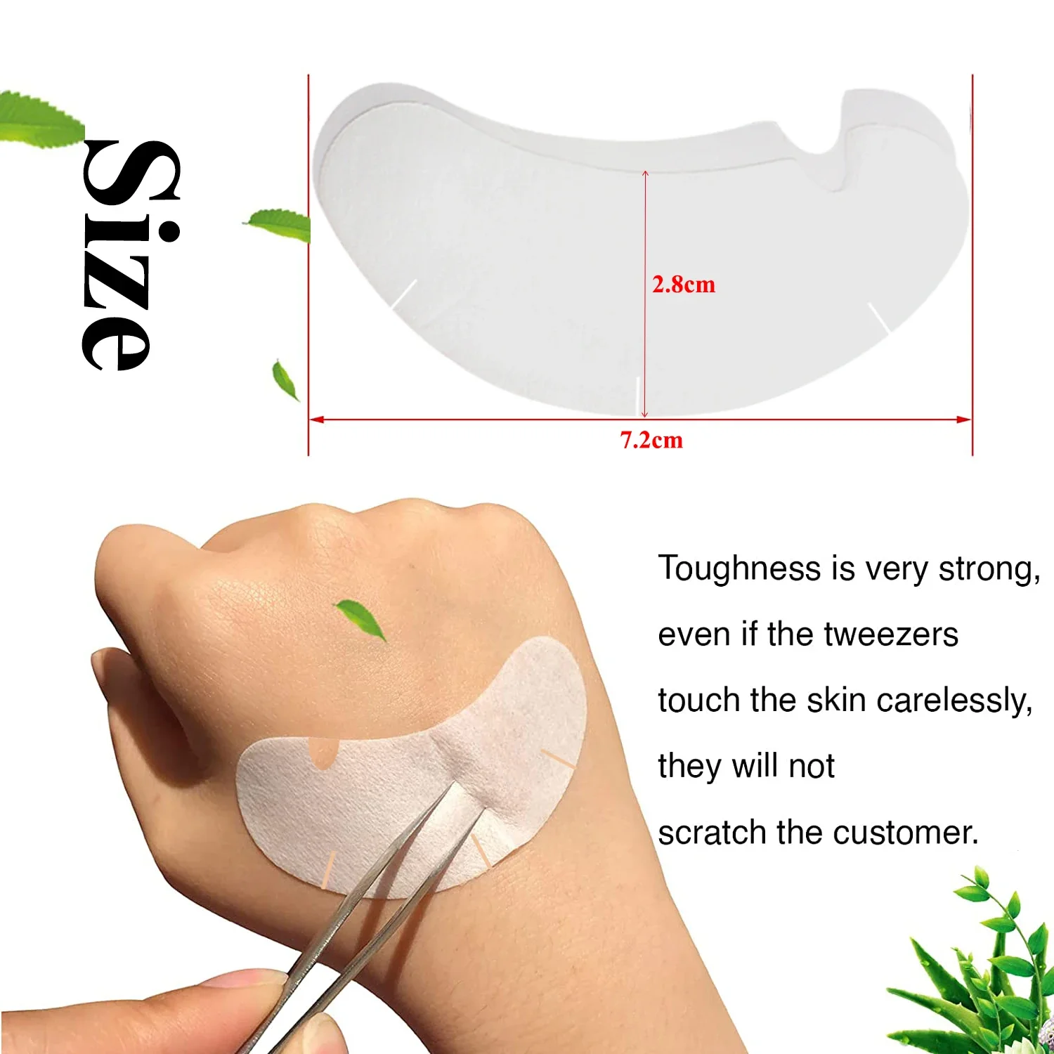 Description Picture 3 of item50/100pairs U ShapeEyelash Pads Grafted Gel Patches Under Eye Pads for Eyelash Extension Tips Sticker Makeup Tools