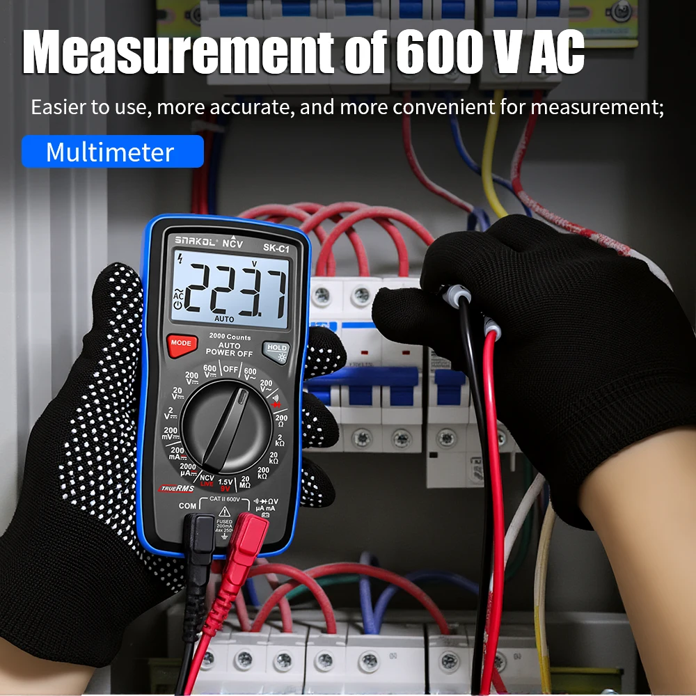 Multimètre numérique SK-C2/C1 - Testeur tension résistance pour modélisme