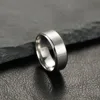 Bague de bijoux à breloques pour hommes et femmes, anneaux noirs en acier inoxydable, fiançailles de mariage, accessoire masculin mat de haute qualité