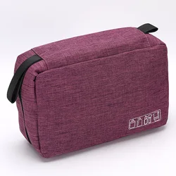 Unisex Canvas Hanging Toiletry Organizer and Shaving Kit (Purple)