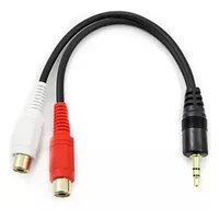 High Quality Copper 3.5mm Male Jack 3.5 Mm Aux Auxiliary Cable Cord To AV 2 RCA Female Stereo Music Audio Cable 1