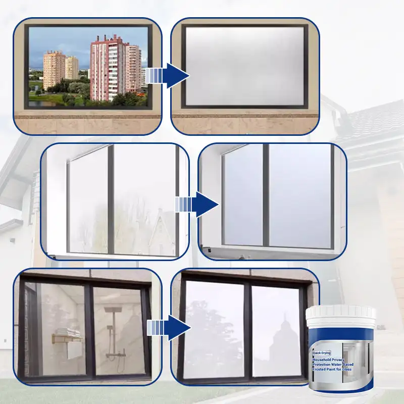 Water-Based Glass Frosted Paint Privacy Protection Bathroom Living Room Matte Anti Peeping Coating Sunscreen