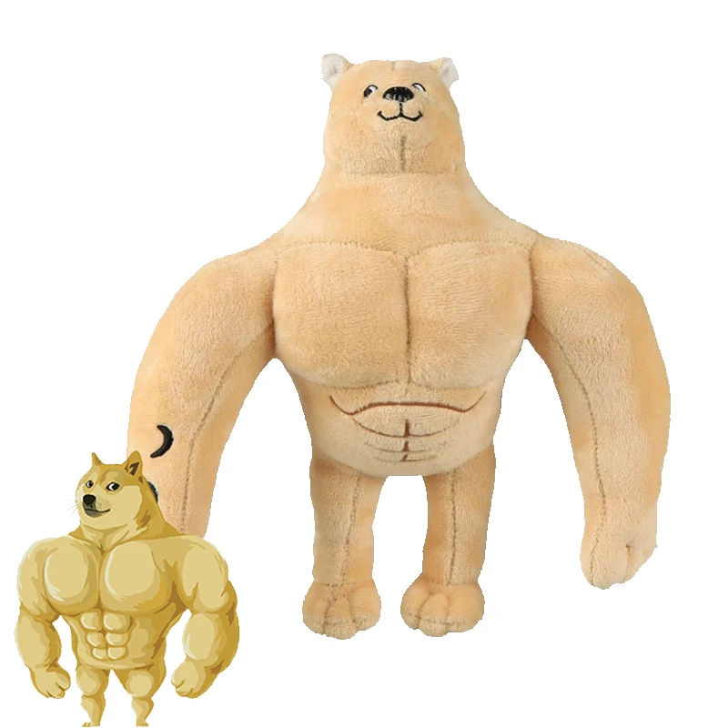 25cm Swole Muscular Buff Doge Plushie Backrooms Buff Doge Horror Game