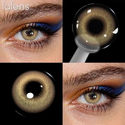 VISUASHOW Natural Black Colored Cosmetic Contact Lenses - 2 Pack, Half - Yearly Soft Beauty Lens (Birkin - Brown)
