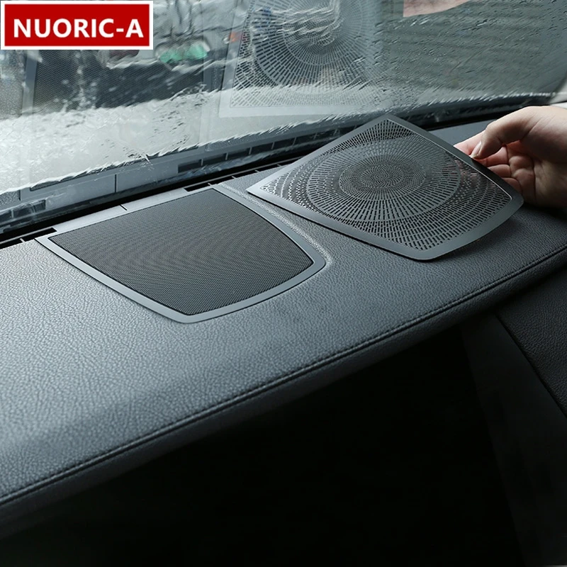 

Black Dashboard Audio Speaker Horn Net Cover Trim For BMW 7 Series F01 F02 2009-2014 Aluminum Alloy Car Accessories