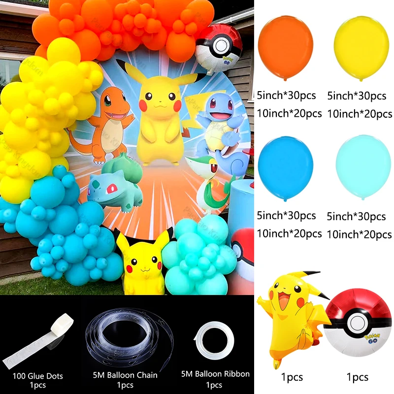 Pokemon Birthday Decorations - Juguetes Y Aficiones - AliExpress