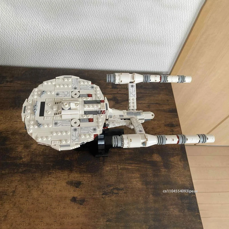 MEW Weltraum-Krieg Militärisches Kampfmodell USS Enterprise NCC-1701 Raumschiff Baustein-Set DIY Benutzerdefinierte Puzzles Lernspielzeug Kindergeschenk