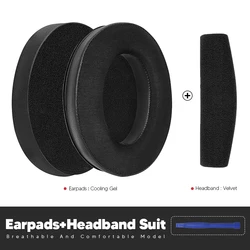 Premium Replacement Memory Foam Ear Pads, Enhanced Comfort Ear Cushions for Headphones (Cooling Gel Suit)