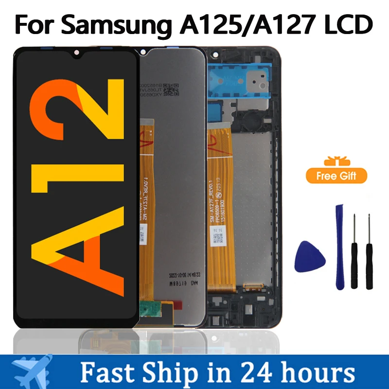 6.5" A12 LCD Display Touch Screen Digitizer For Samsung Galaxy A12 A125F A127F Screen Replacement lcd display screen