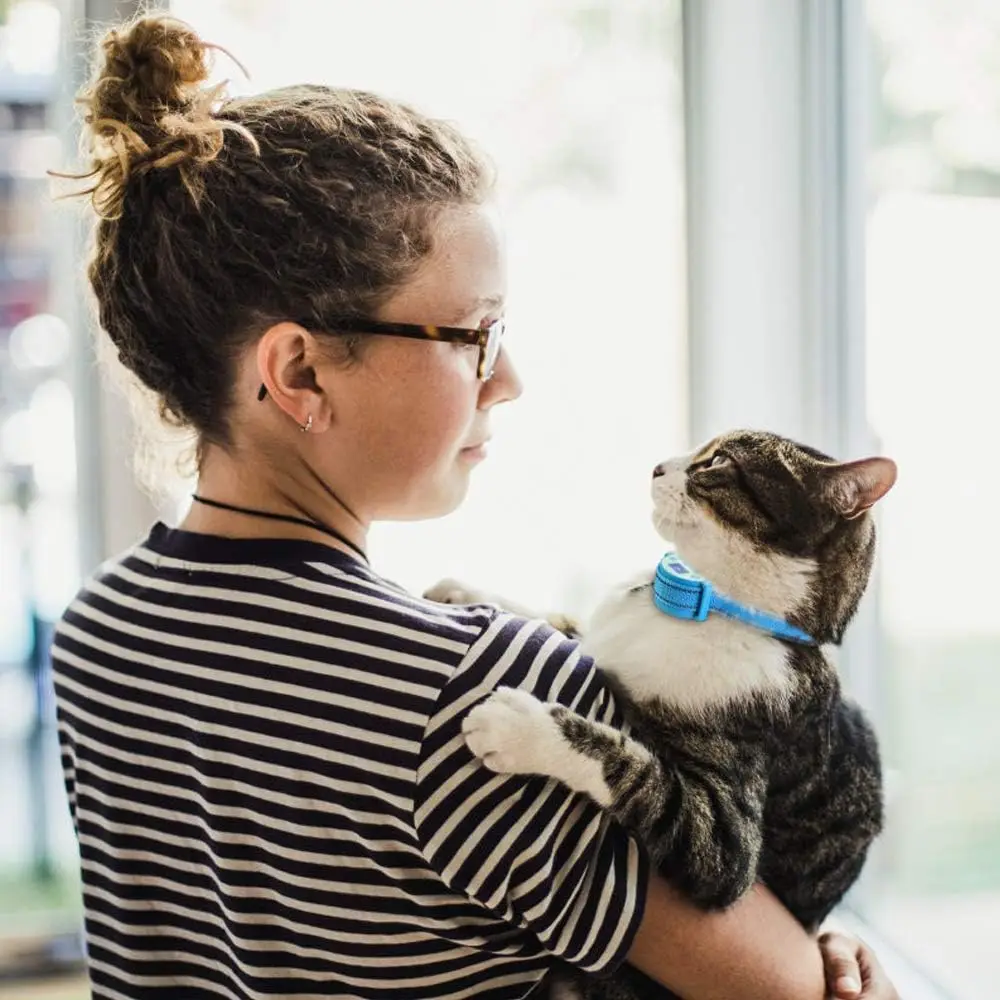 Paipaitek Cat Shock Collar,Auto Trainer Collar for Cats Prevent Meowing Designed,Sound Vibrate&Shock,Waterproof&Rechargeable