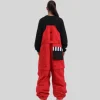 2025 Winter Skiing Pants Women Warm Snow Trousers Outdoor Waterproof Ski Overalls Men Loose Snowboard Strap Pants Sport Clothes 4