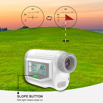 NOHAWK Golf Laser Rangefinder USB Rechargeable with Slope Compensation For Golfer Range Finder Hunting Monocular 4