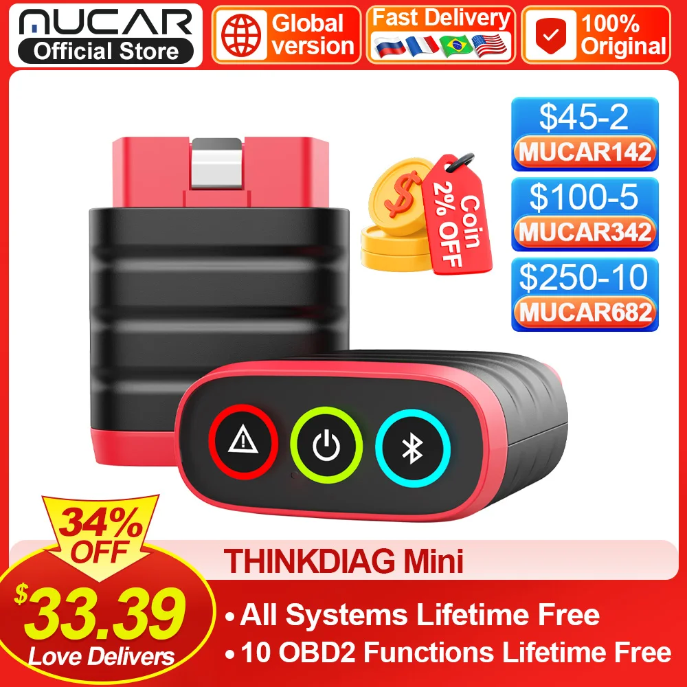 Thinkcar Thinkdiag Mini Lettore Di Codici Per Auto Sistema Completo Strumenti Diagnostici Automobilistici Scanner Obd 2 Per Auto Obd2 Diagnostic