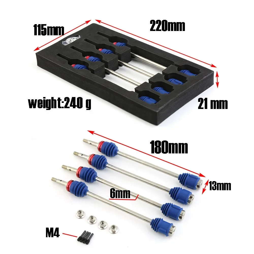 

KKRC Metal Steel Front and Rear Driveshaft Axle CVD 5451R for 1/10 Traxxas E-Revo/E-Maxx/T-Maxx/Revo RC Car Upgrades Parts