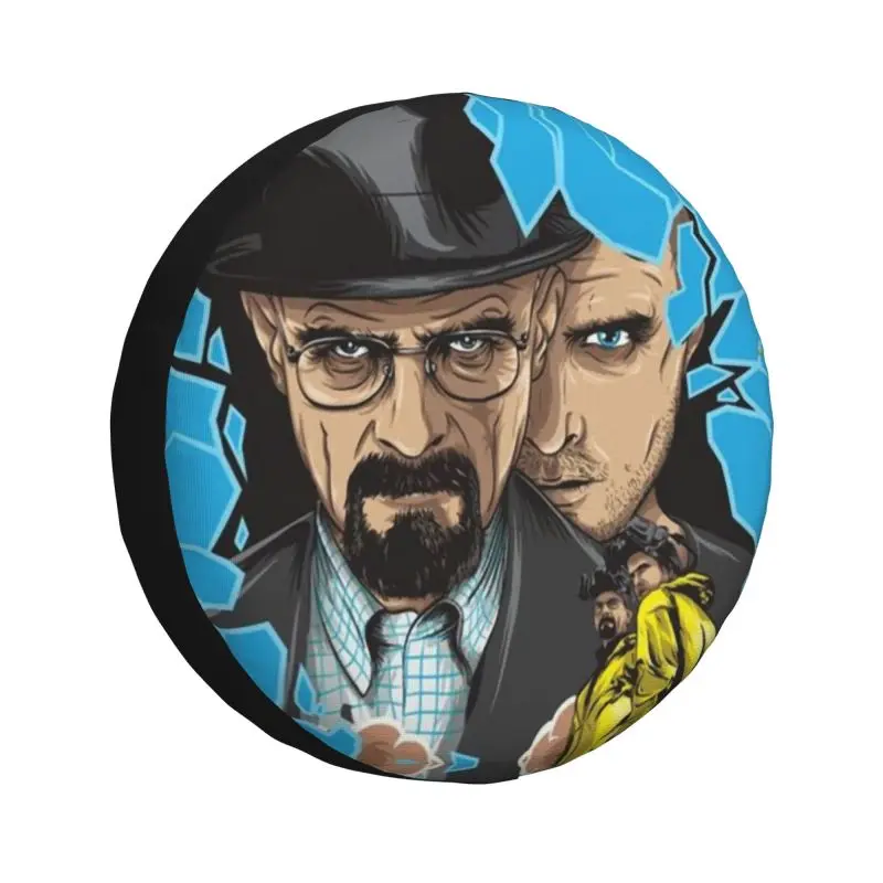 

Breaking Bad Spare Tire Cover for Mitsubishi Pajero Jeep RV SUV Camper Jesse Pinkman And Walter White Car Wheel Protector Covers