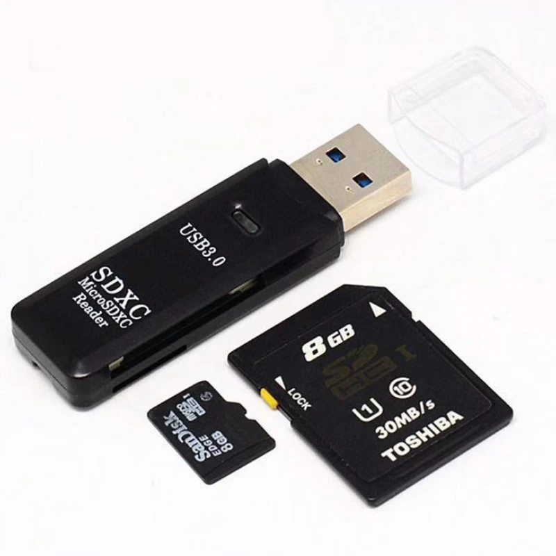 고속 USB 3.0/2.0 TF SD 카드 리더기 2-in-1 다기능 휴대용 어댑터 컴퓨터 태블릿 카메라 노트북 데이터 전송